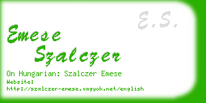 emese szalczer business card